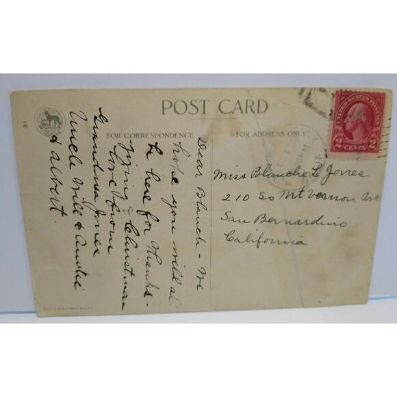 Halloween Postcard Ellen Clapsaddle Wolf Series 31 Lil Girl Clown Vintage RARE - Picture 3 of 6